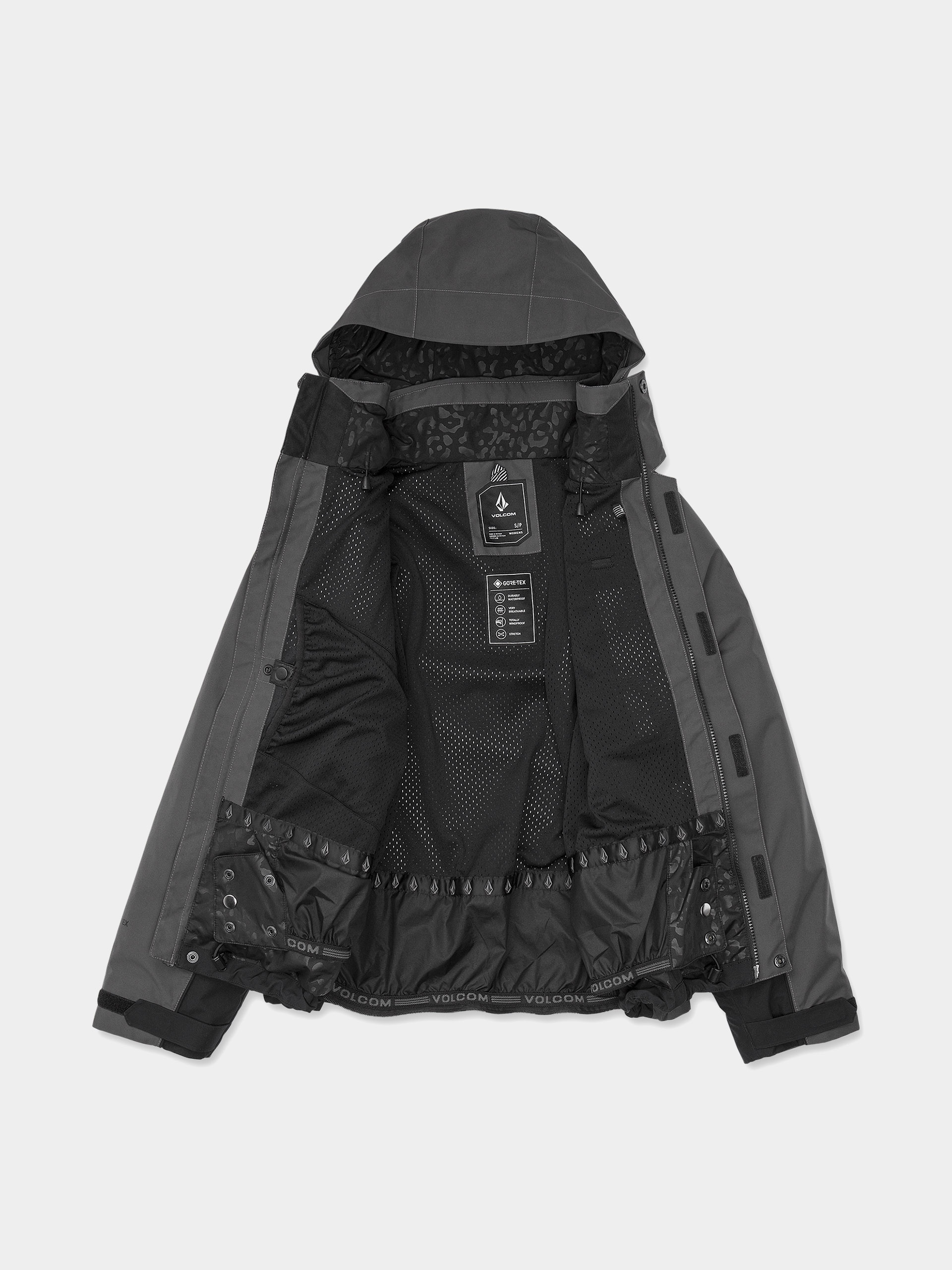 Pentru femei Geacă de snowboard Volcom Yourfav Baggy Gore (dark grey)