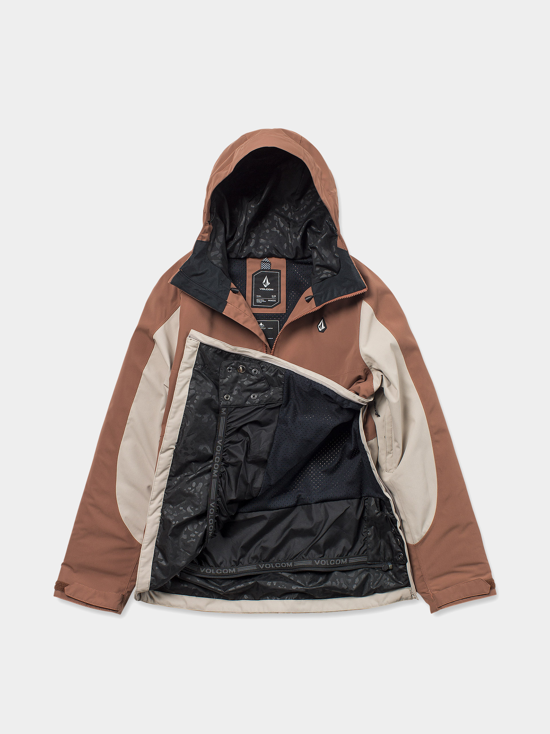 Pentru femei Geacă de snowboard Volcom Harlan Pullover (desert taupe)