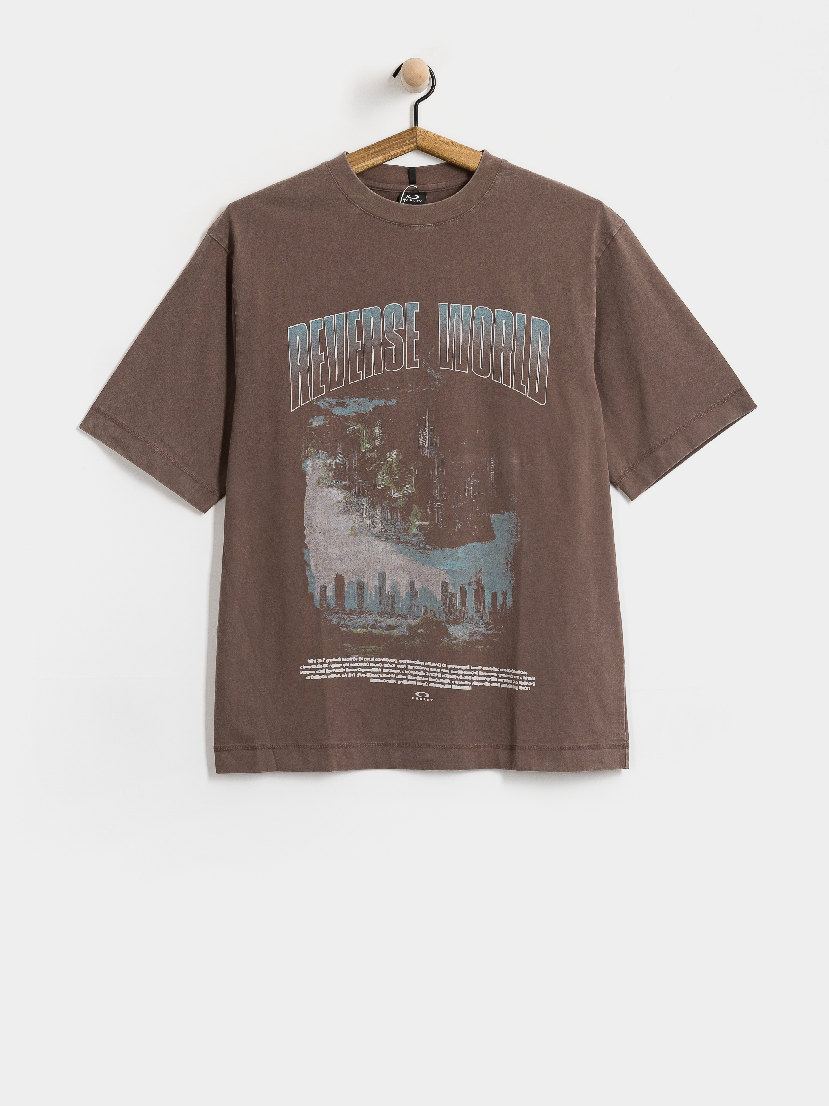 Tricou Oakley Reverse World (dark umber)