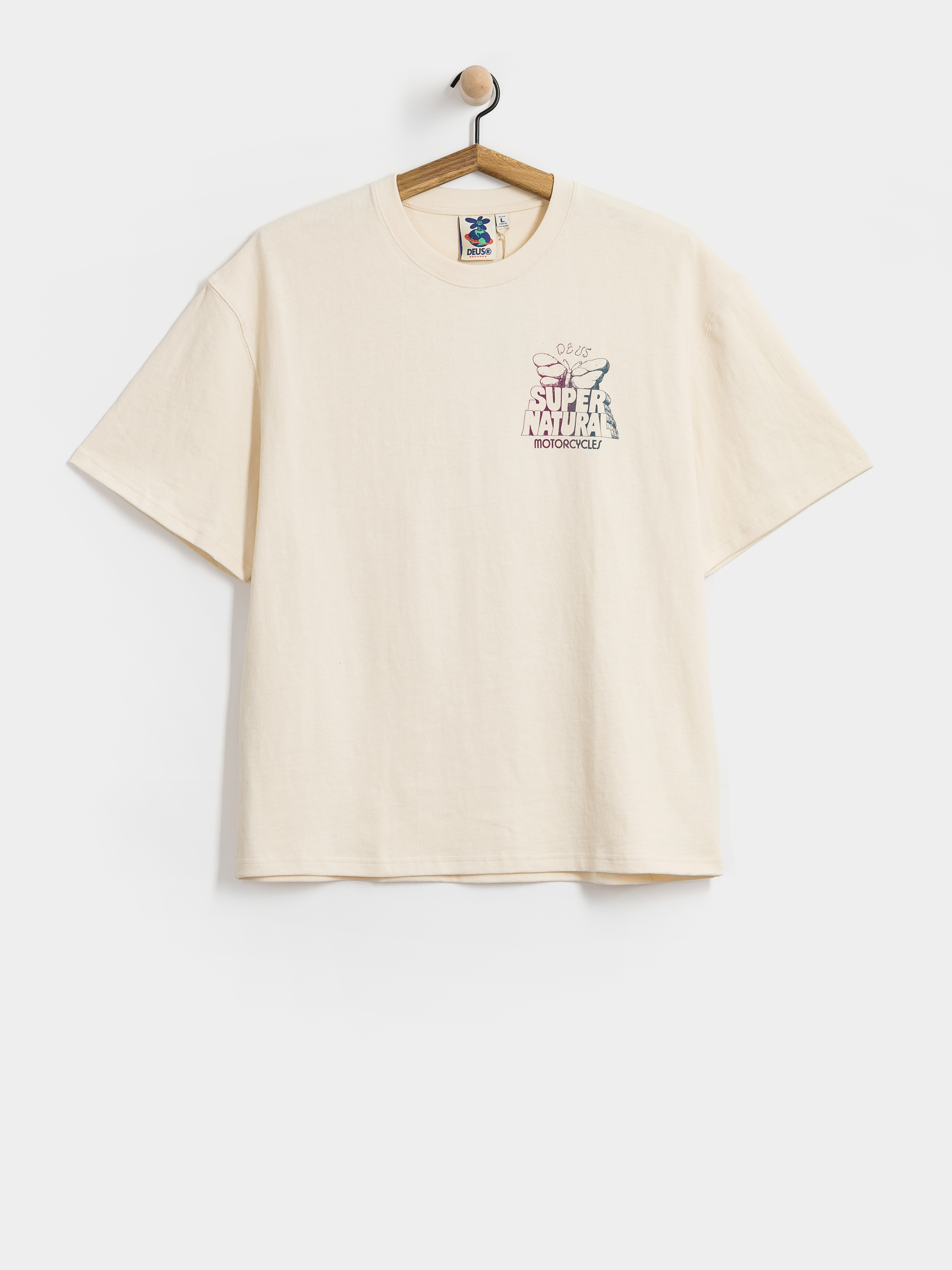 Tricou Deus Ex Machina Temple Torque (dirty white)