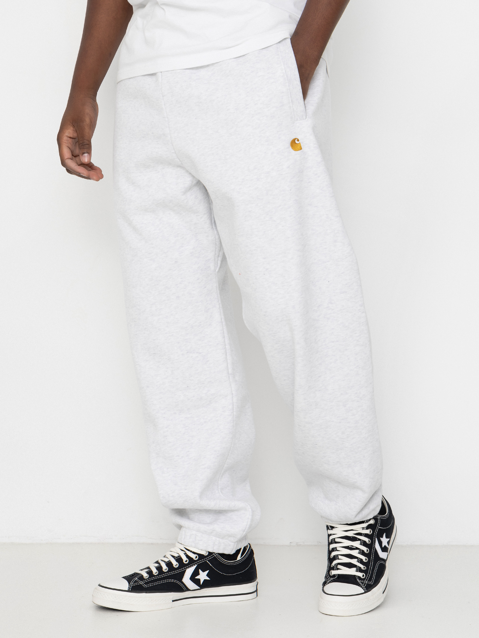Pantaloni Carhartt WIP Chase (ash heather/gold)
