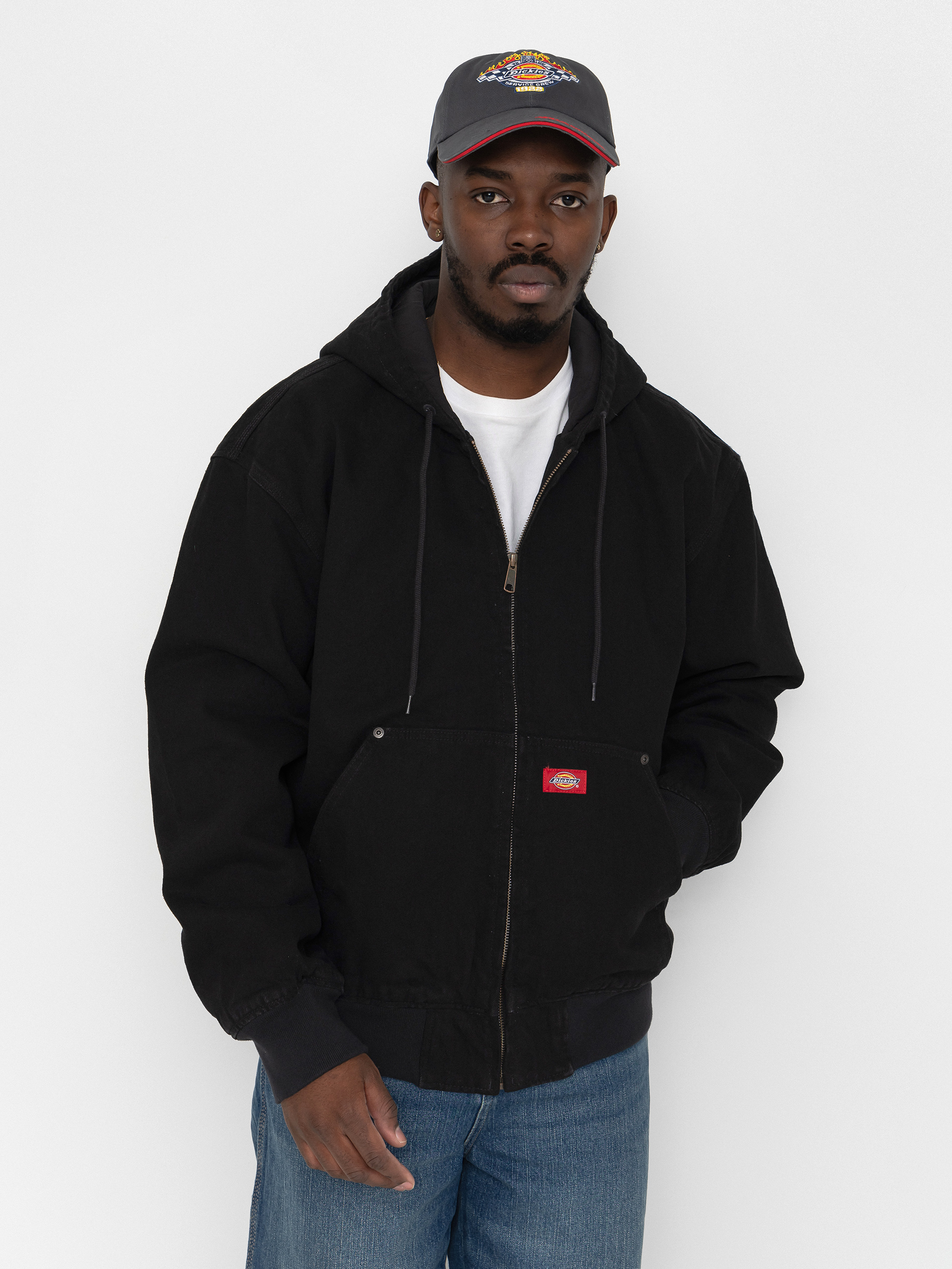 Geacă Dickies Hilham Lined Denim Hooded Bomber