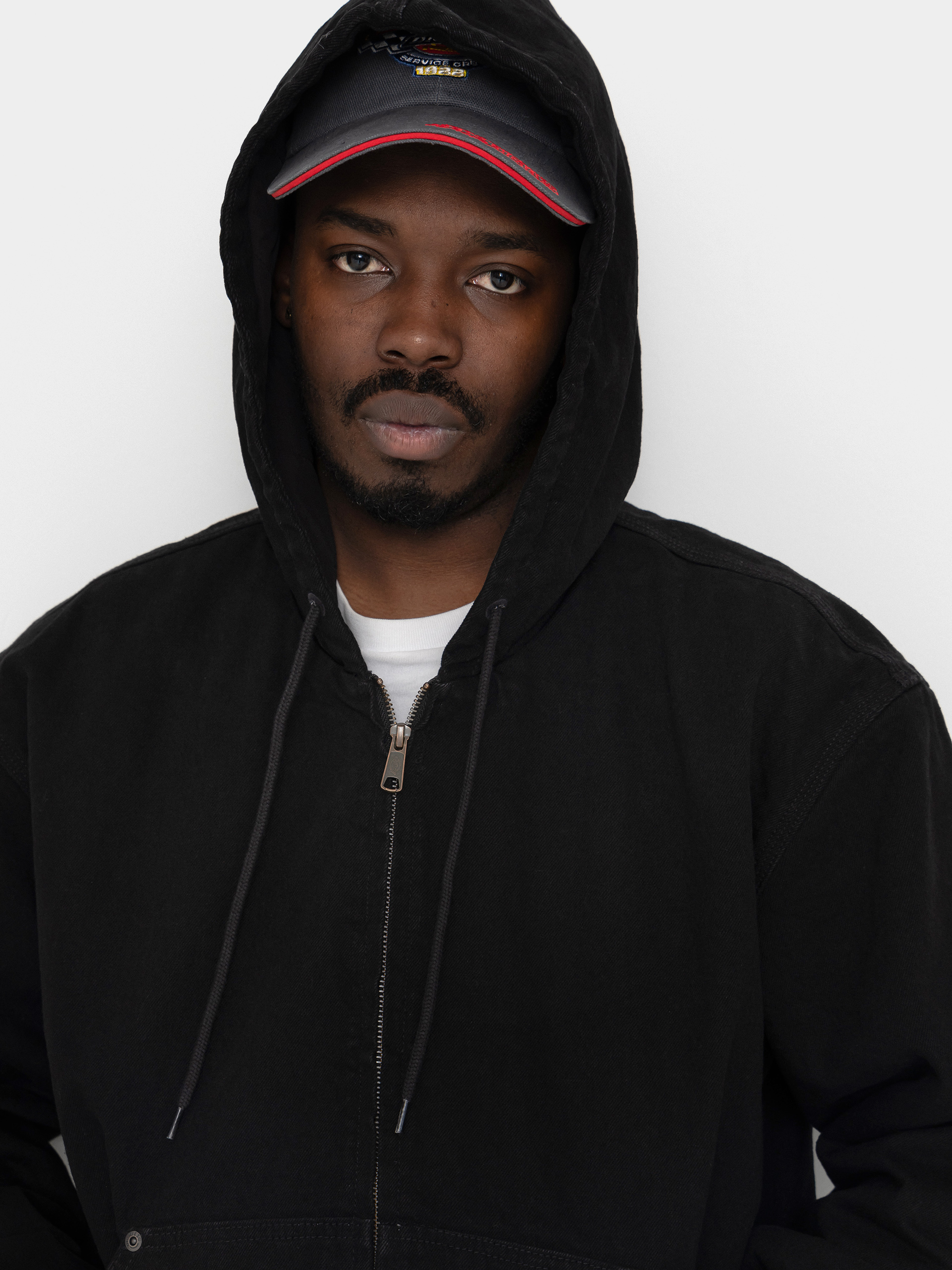 Geacă Dickies Hilham Lined Denim Hooded Bomber (black)