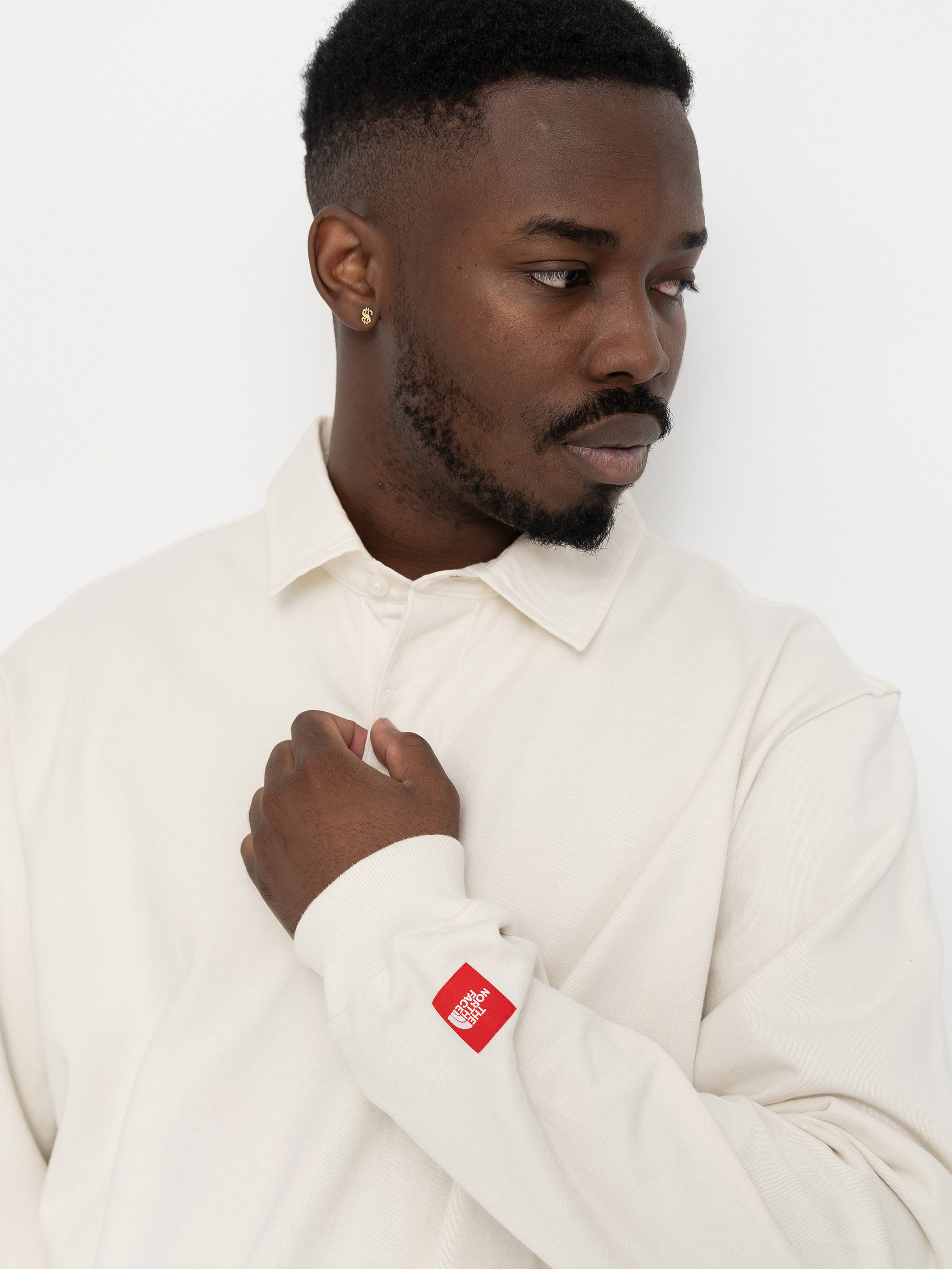 Longsleeve The North Face Red Box Rugby (white dune)