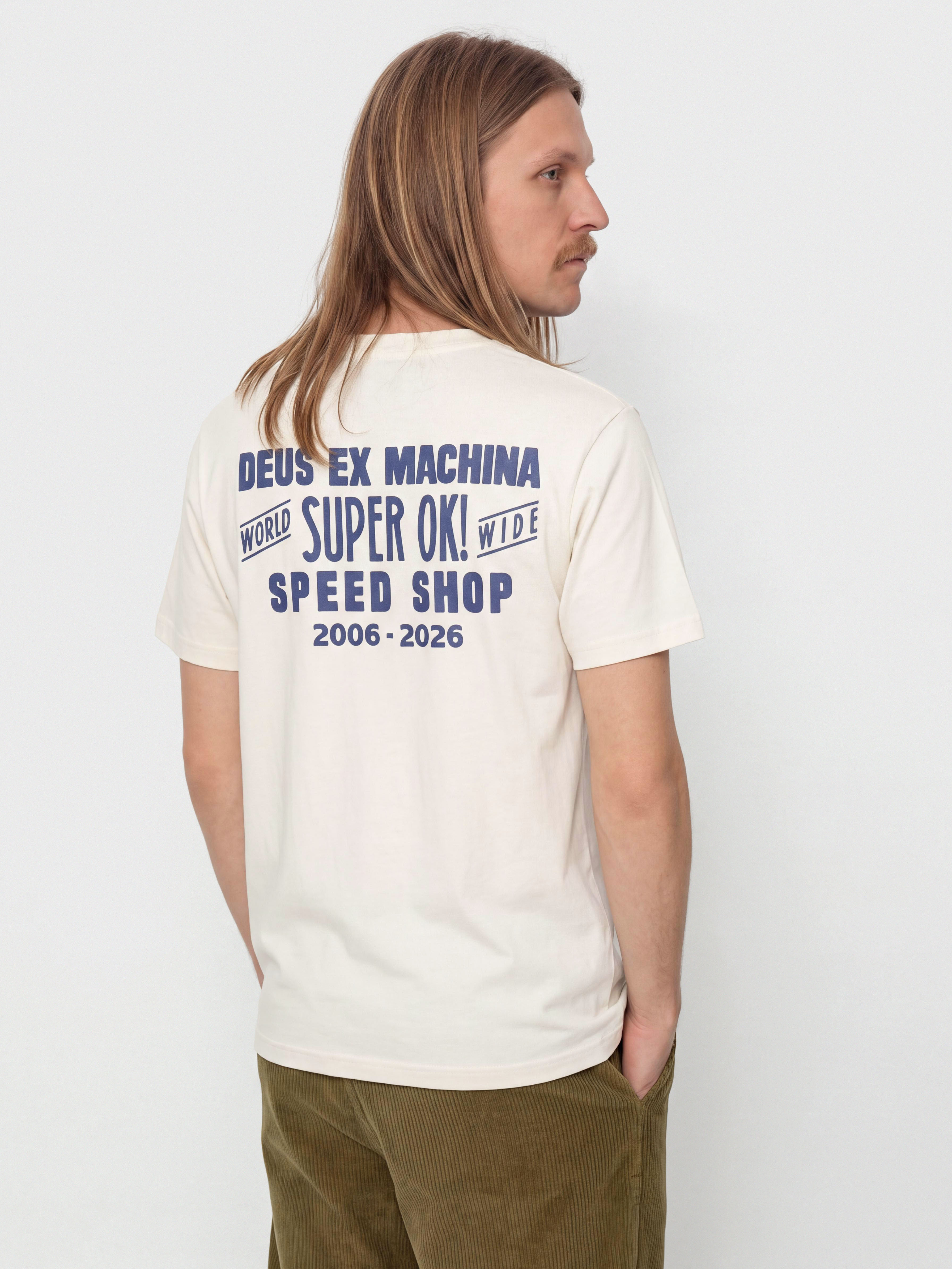 Tricou Deus Ex Machina Mudflap (vintage white)