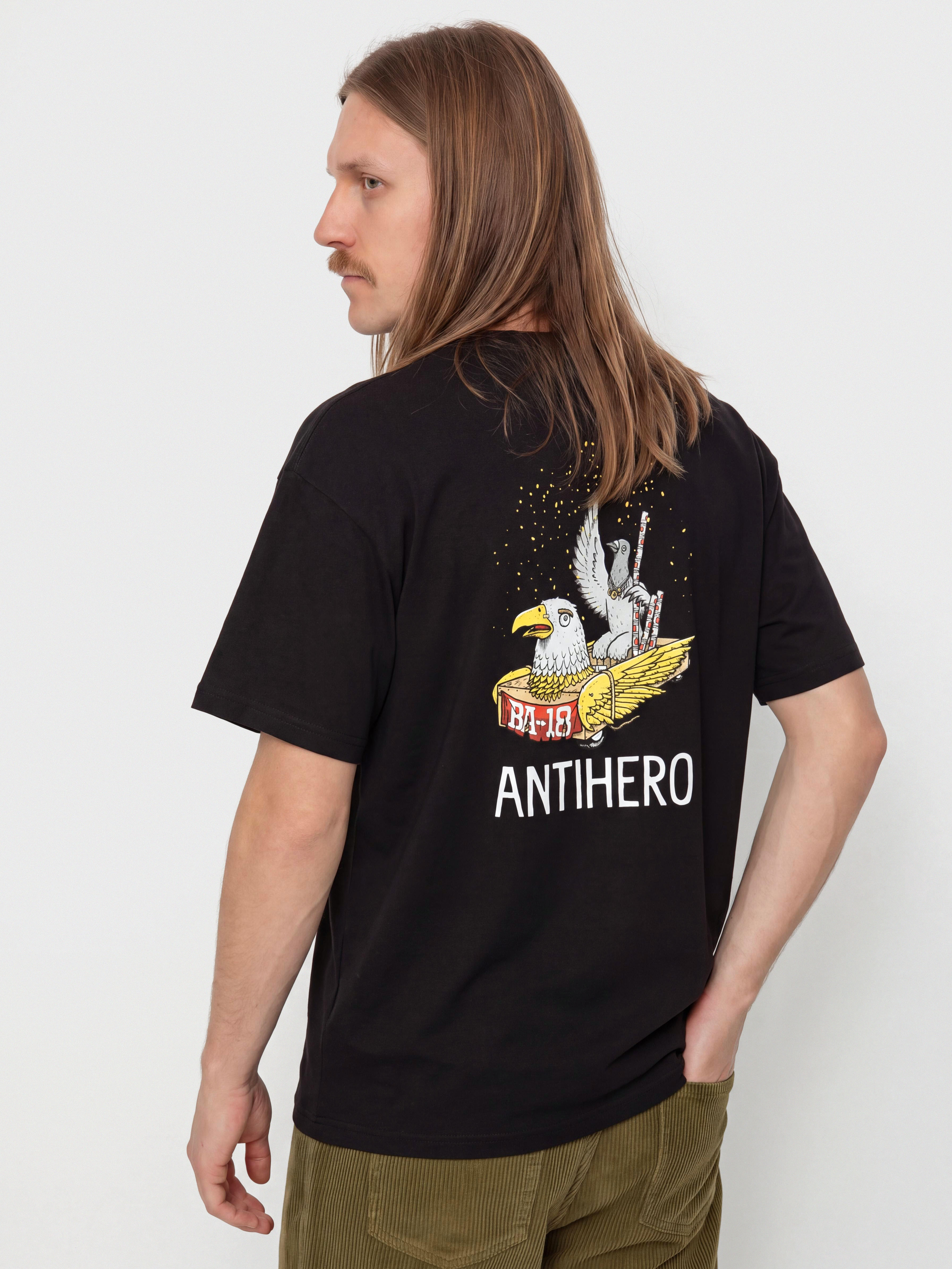 Tricou Antihero Ba First (black w/multi color prints)