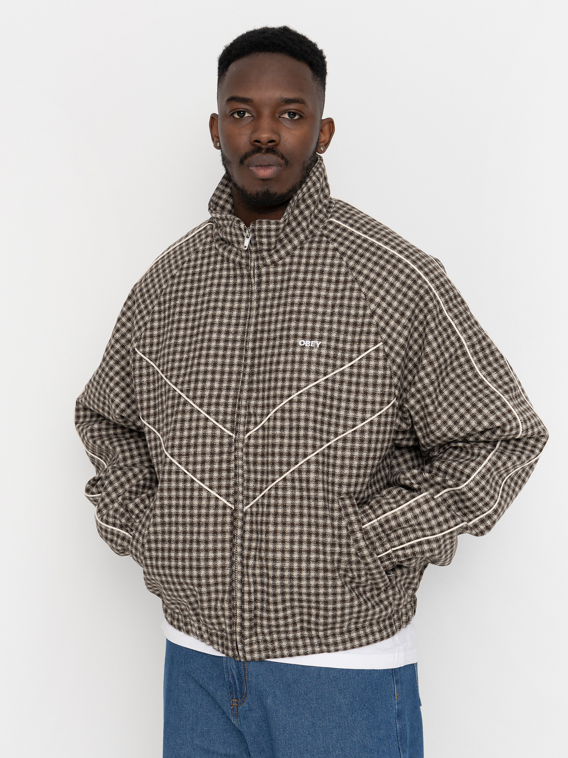 Geacă OBEY Leisure Training (abbey stone plaid)