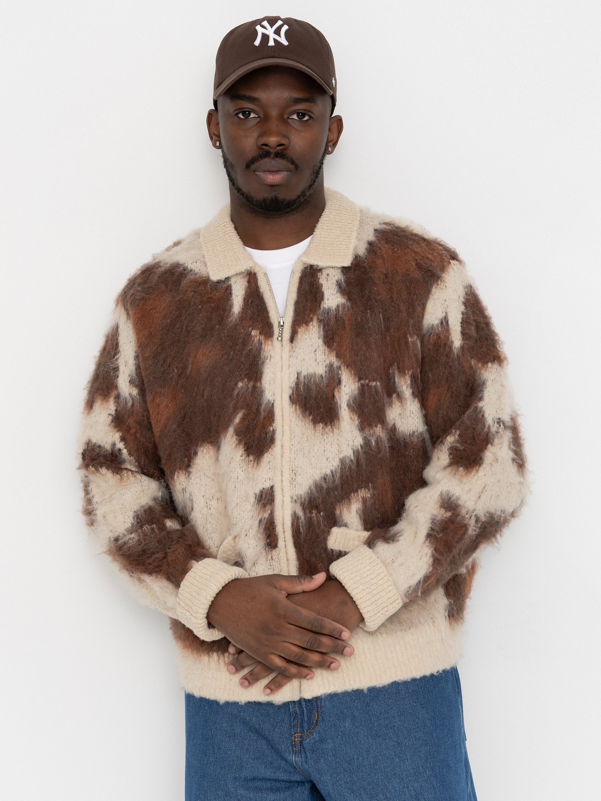 Pulover OBEY Cow Pattern Zip (cow multi)
