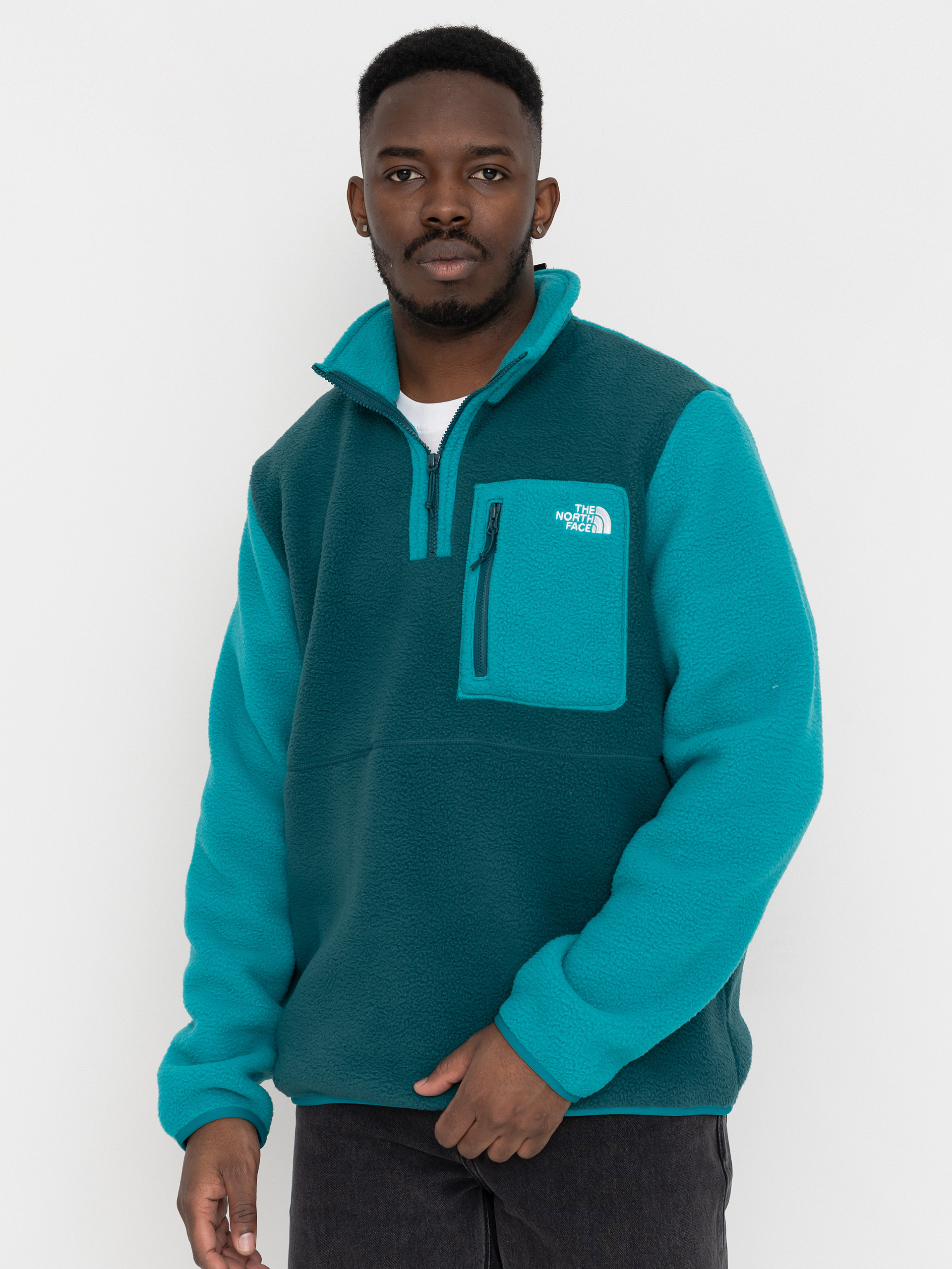 Hanorac din fleece The North Face Yumiori 1/4 Zip (pacific teal/restorativ)
