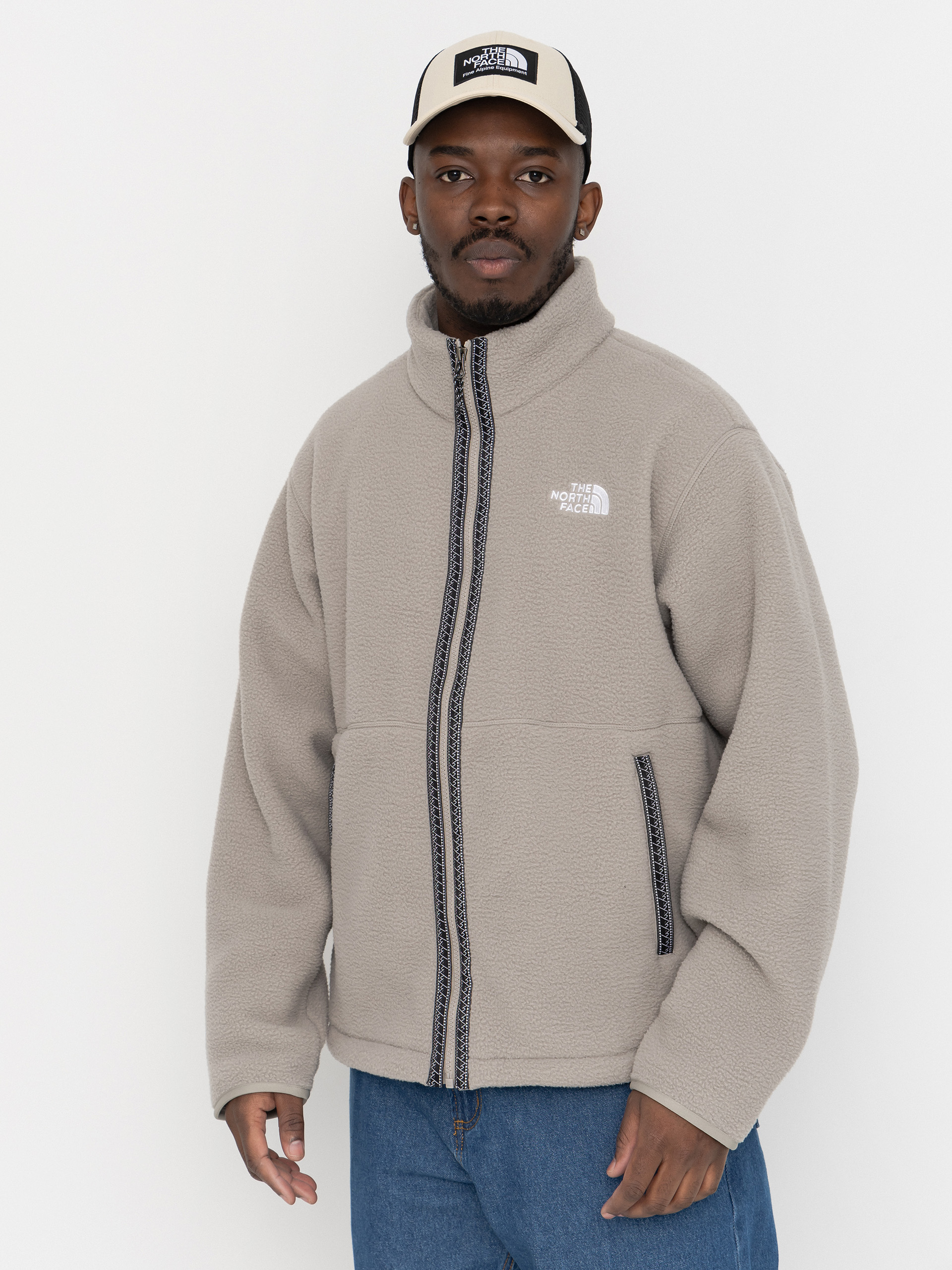 Hanorac din fleece The North Face Fleeski (stone slab)