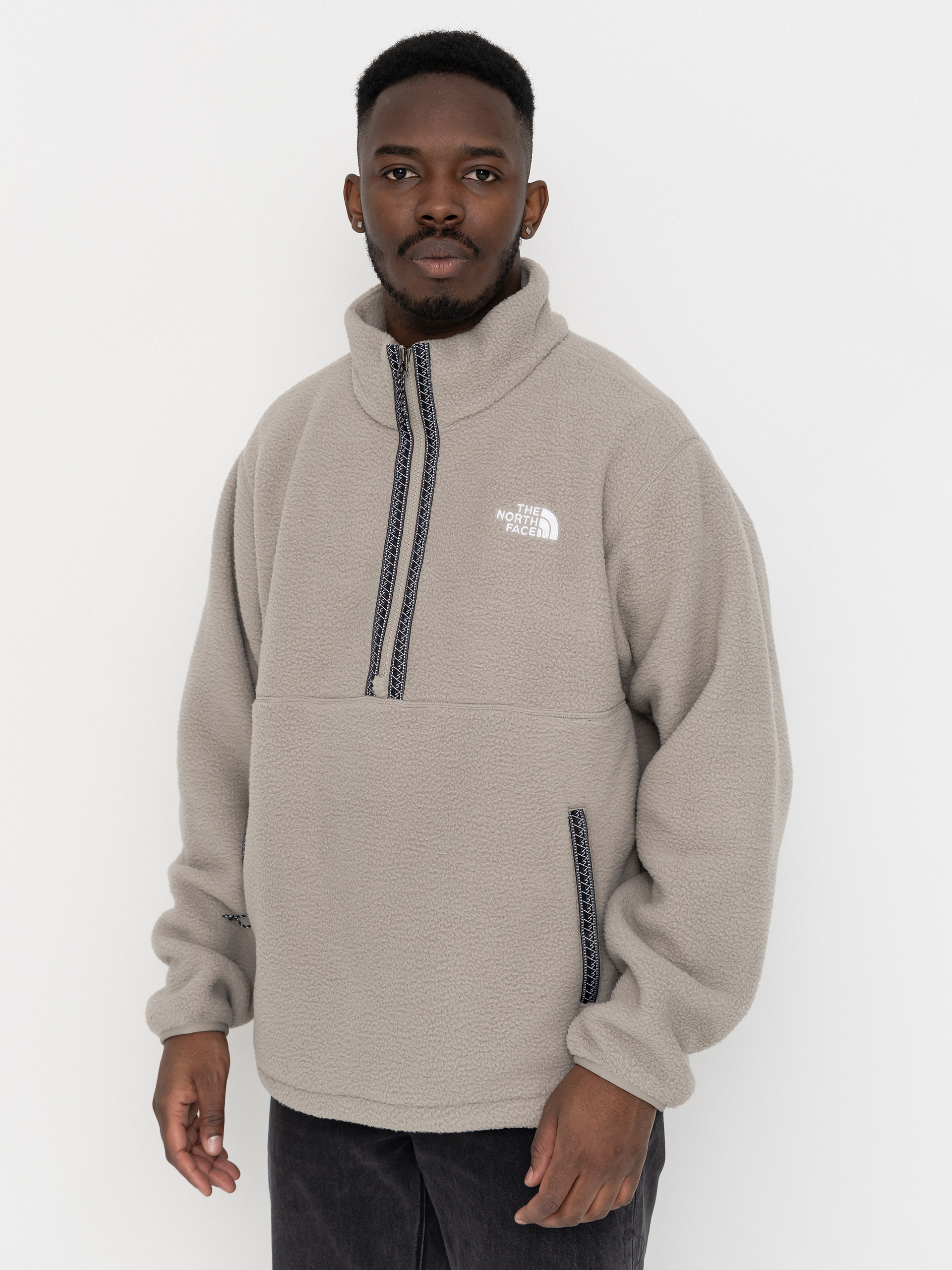Hanorac din fleece The North Face Fleeski 1/4 Zip (stone slab)