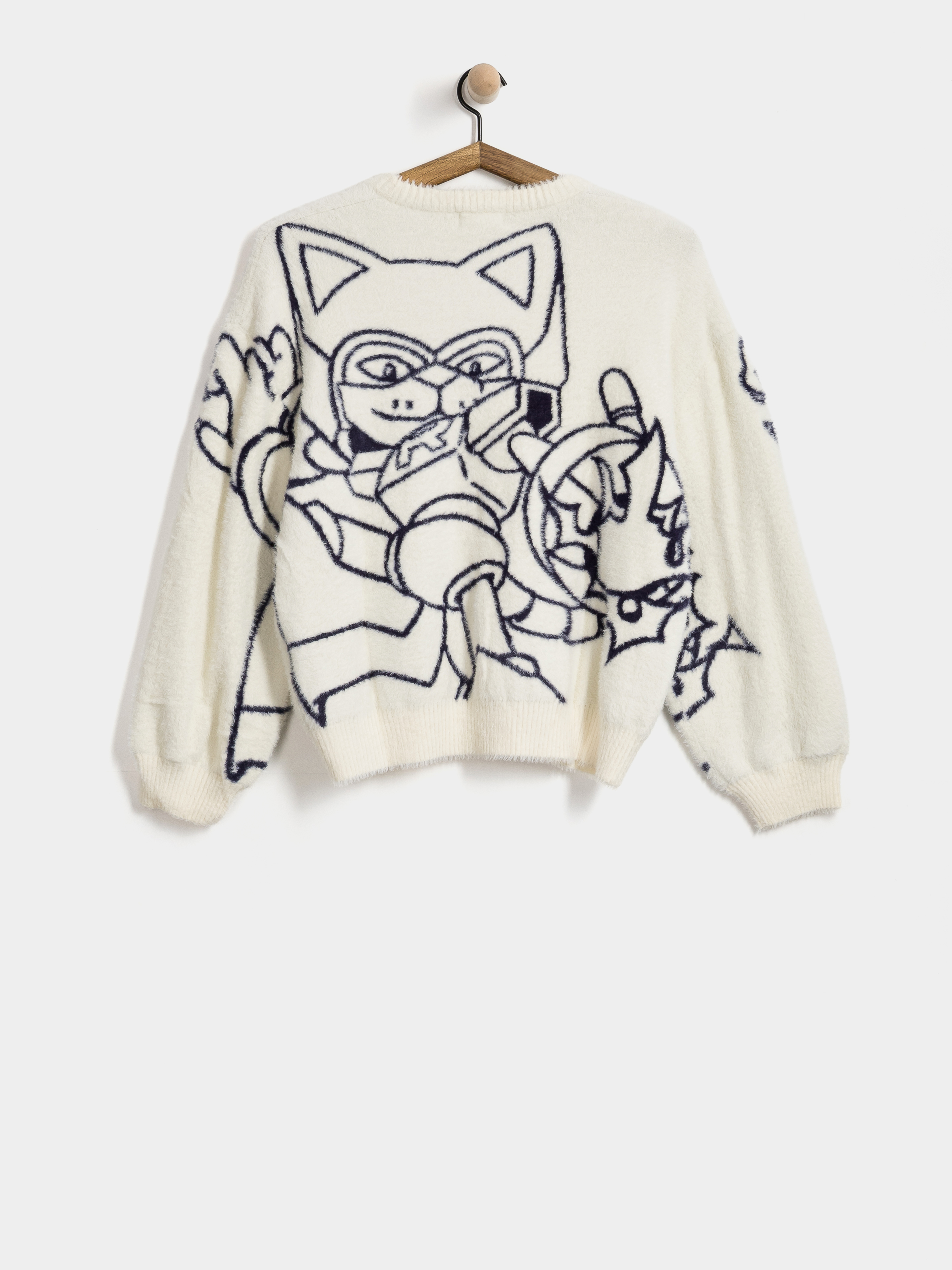 Pulover RipNDip Rokkunerm Mohair Sweater (bone)