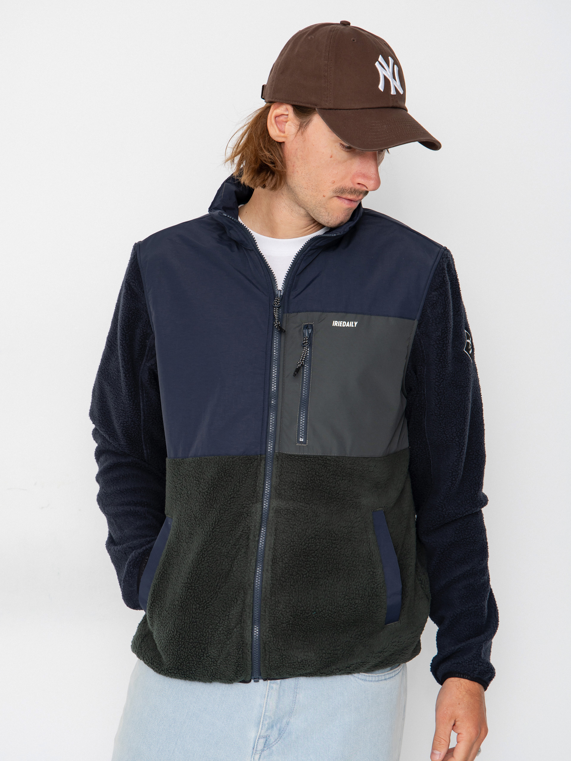 Hanorac din fleece Iriedaily Auf Deck Fleece (marine)