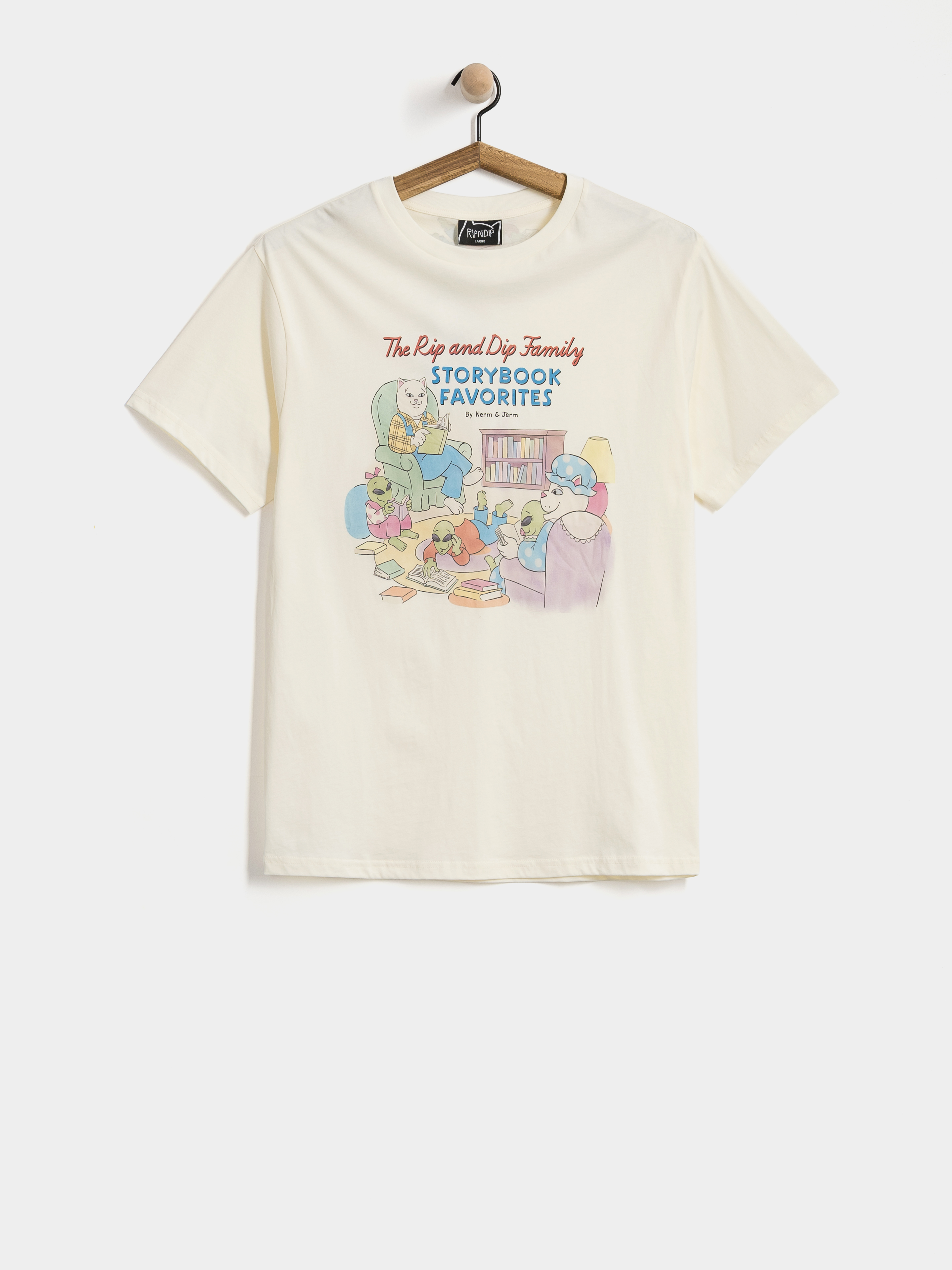 Tricou RipNDip Storybooks (bone)