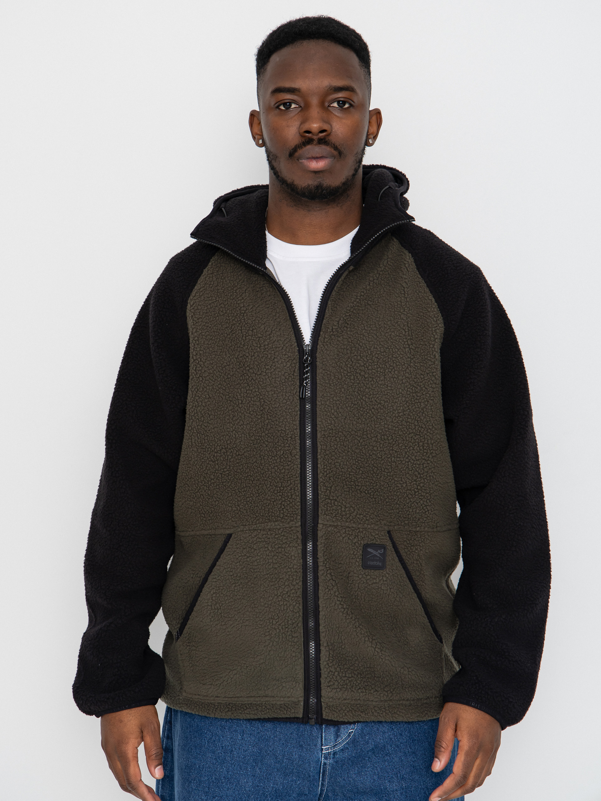 Hanorac din fleece Iriedaily Quentin Fleece (black olive)