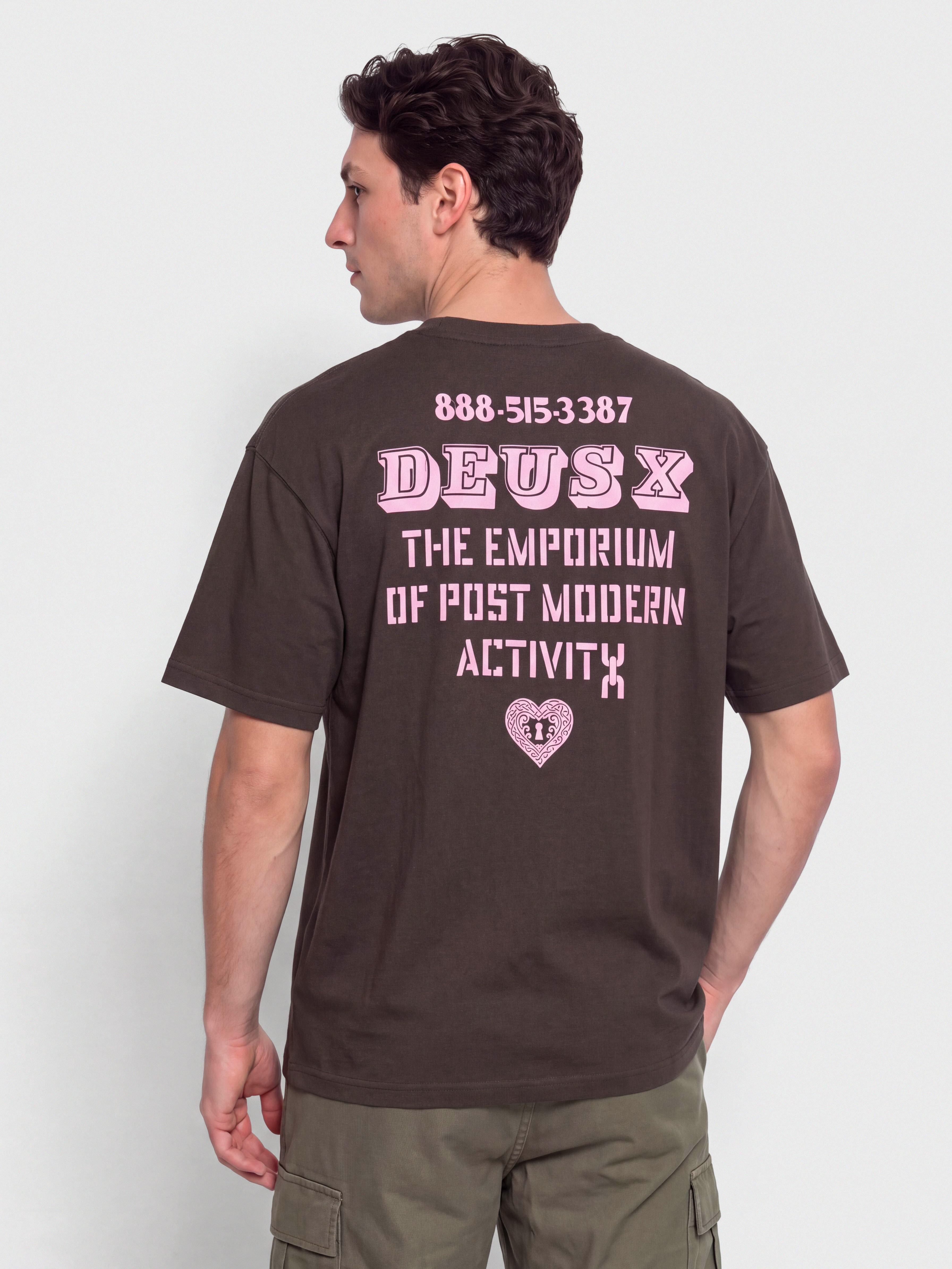 Tricou Deus Ex Machina Upstairs (anthracite grey)