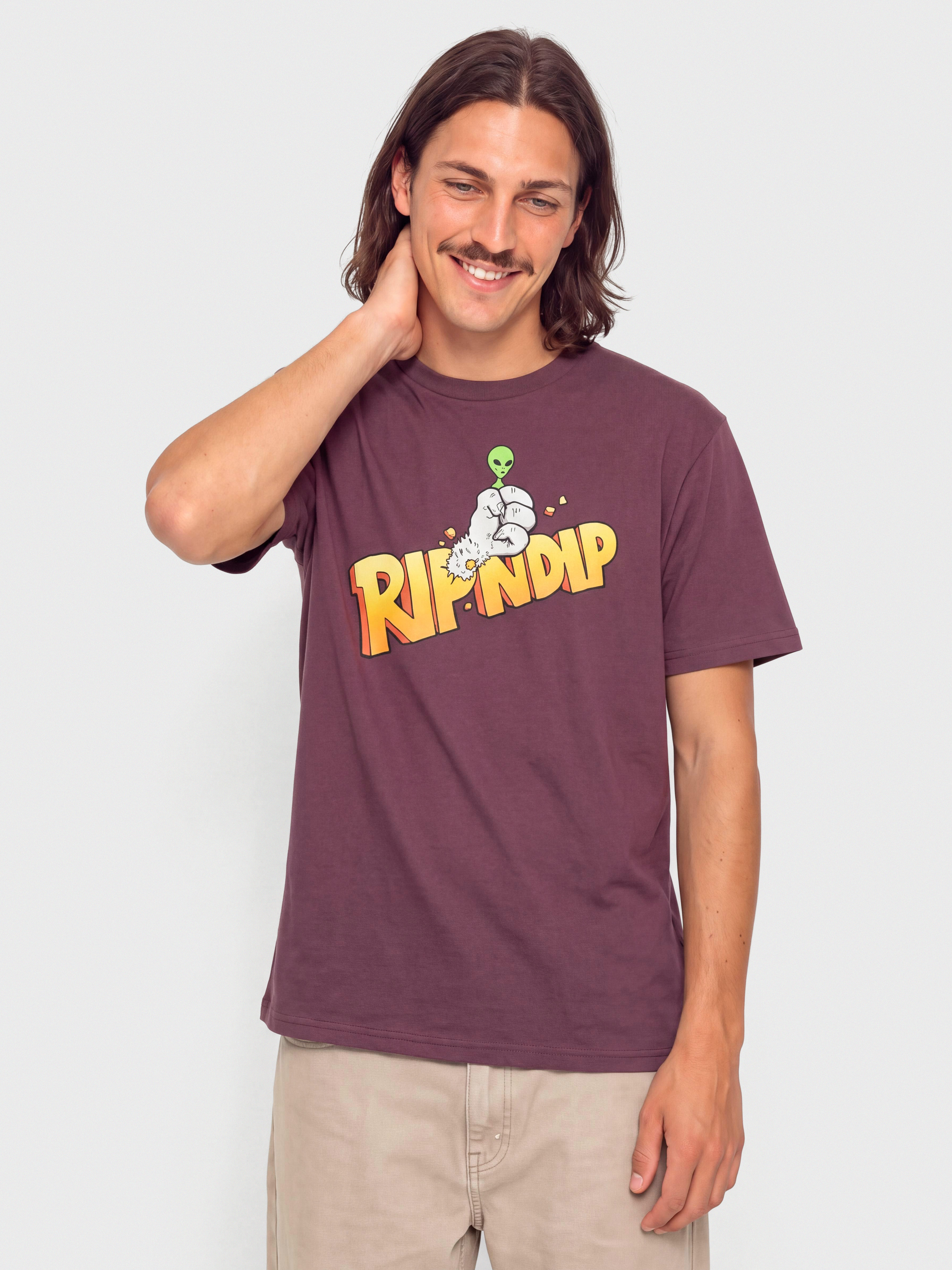 Tricou RipNDip Stronger (dark plum)