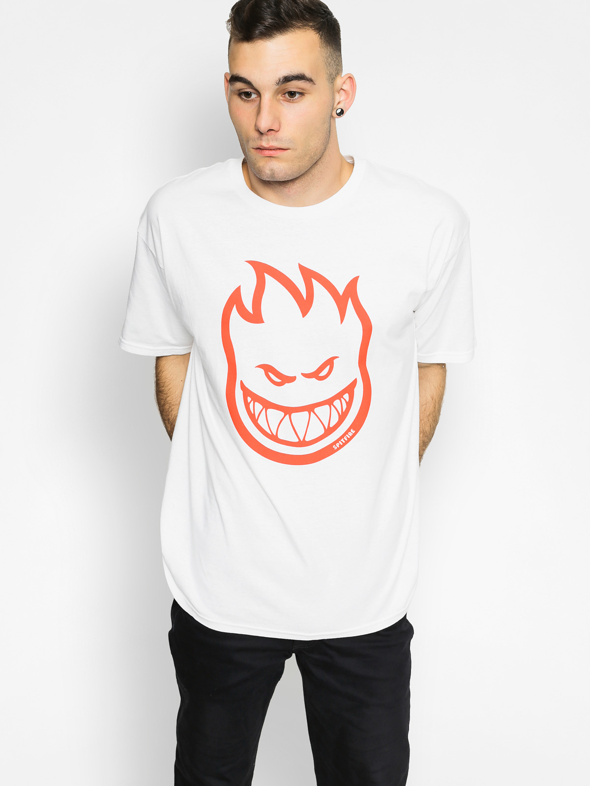Tricou Spitfire Bighead (white/red)
