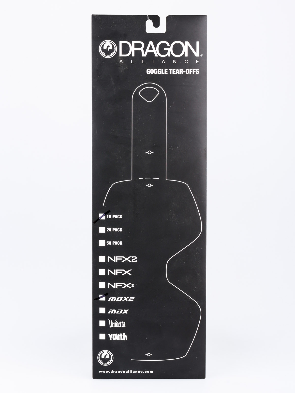 Szybka do gogli Dragon MDX2 (tear off 10 pack)