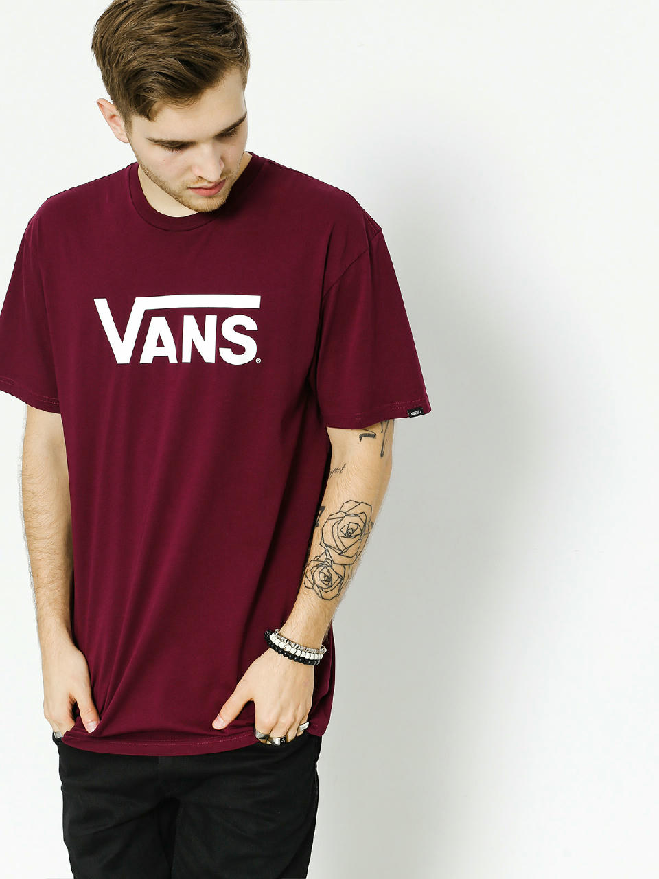 Tricou Vans Vans Classic (burgundy/white)