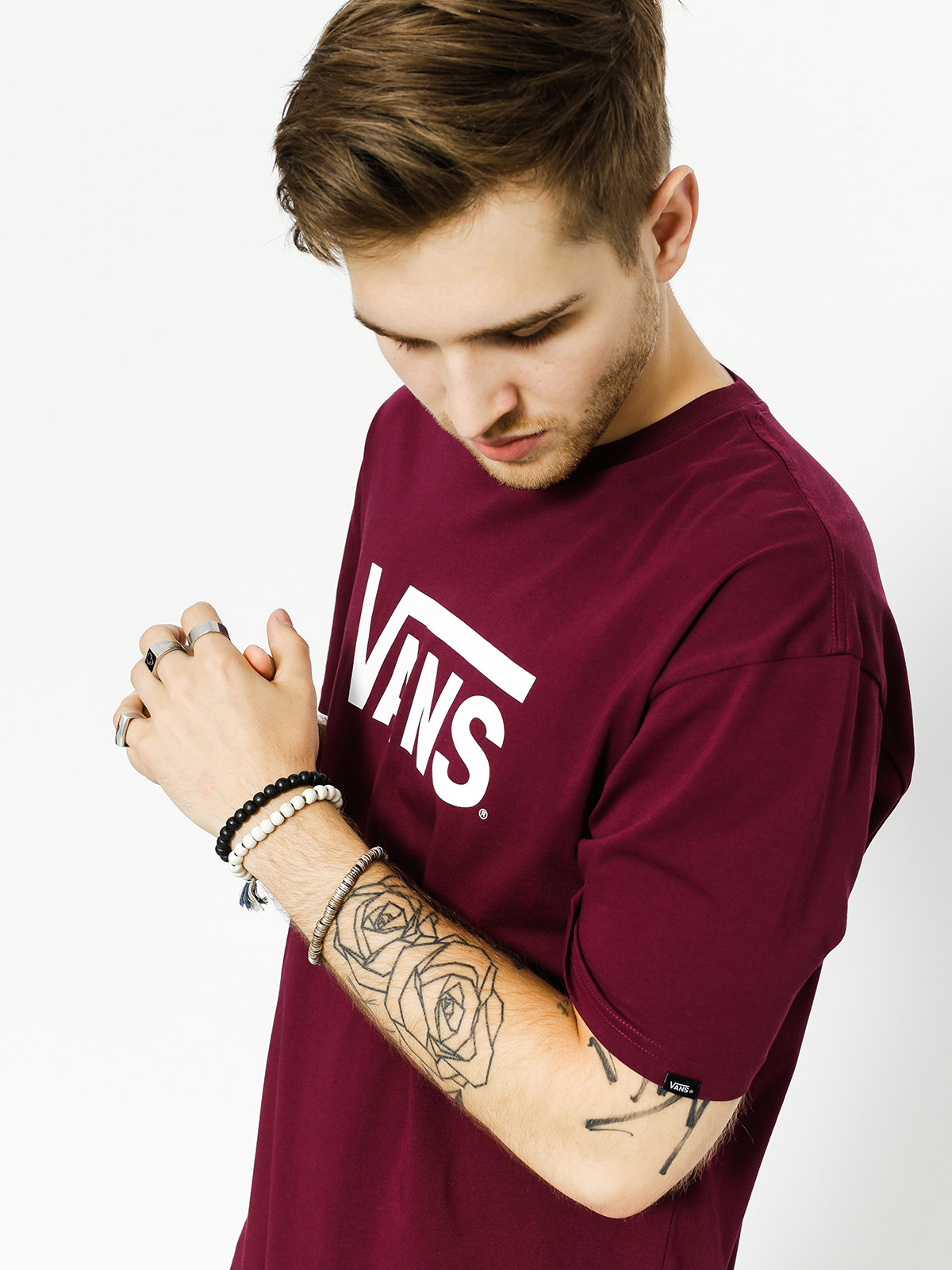 Tricou Vans Vans Classic (burgundy/white)