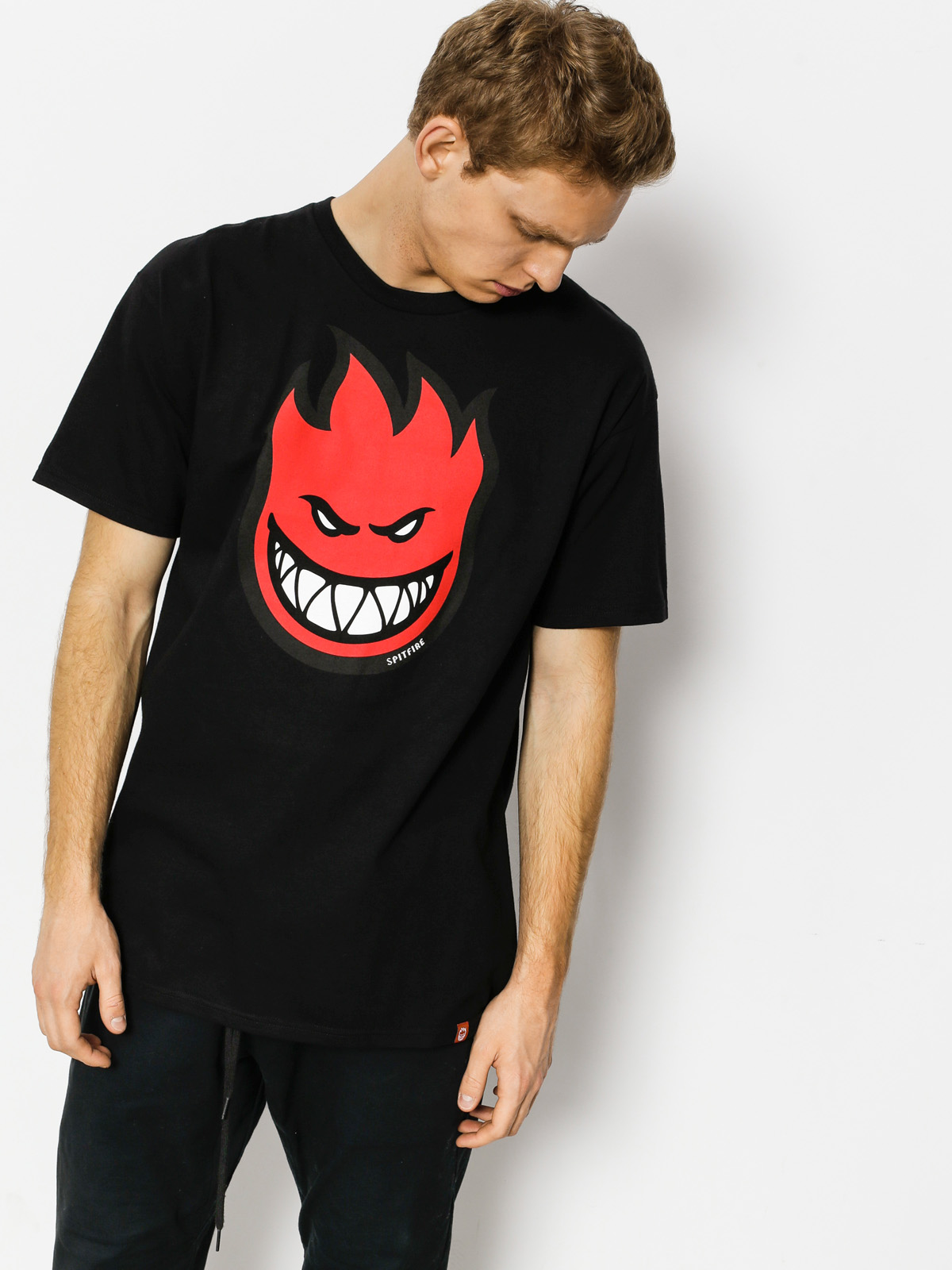 Tricou Spitfire Big Head Fill (black/red)