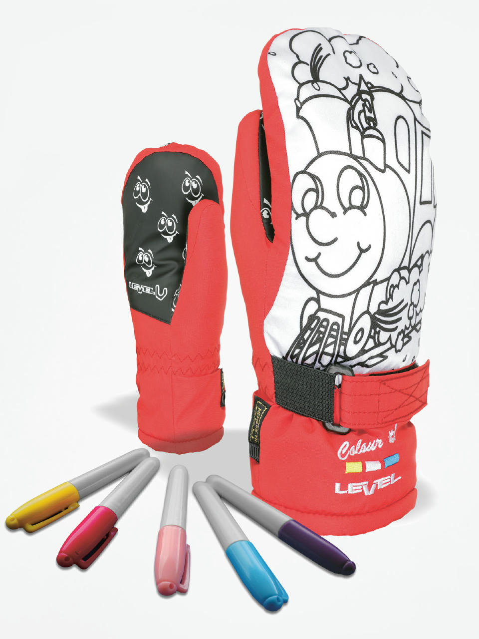 Mănuși Level Pop Art Jr Mitt (red)