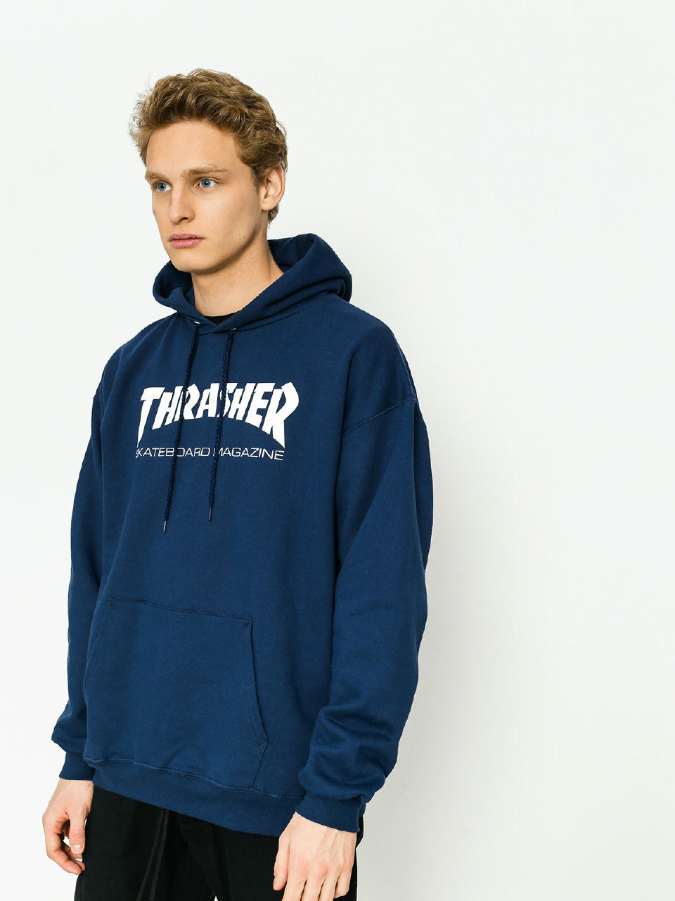 Hanorac cu glugă Thrasher Skate Mag HD (navy)