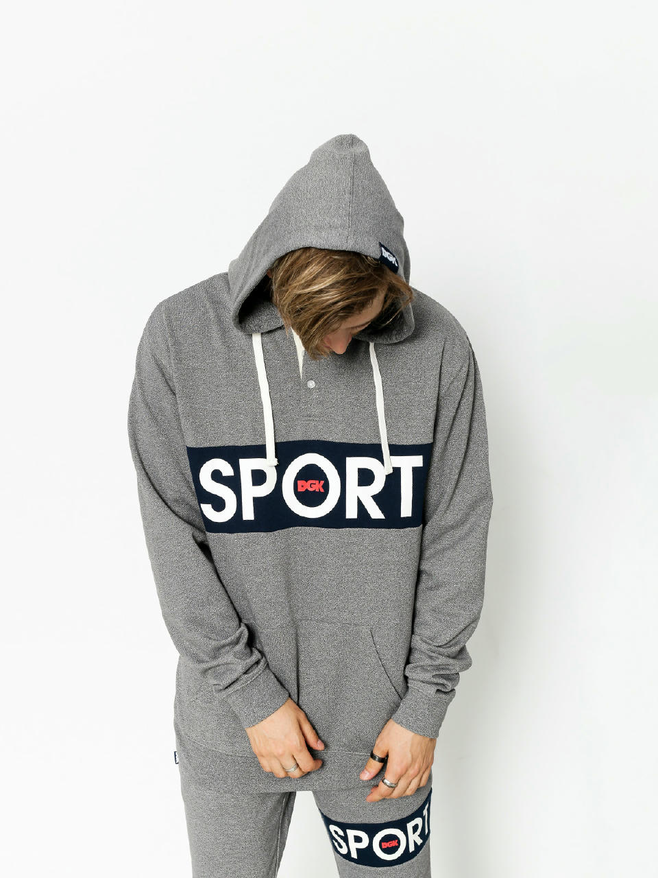 Hanorac cu glugă DGK Sport Custom HD (sport heather)