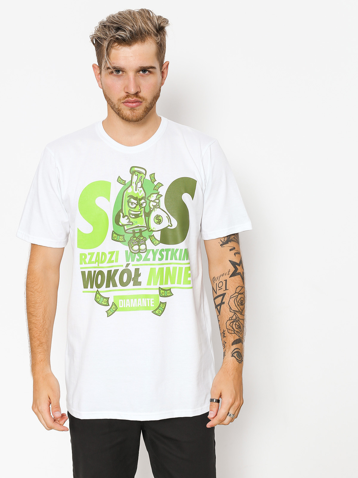 Tricou Diamante Wear SOS (white)