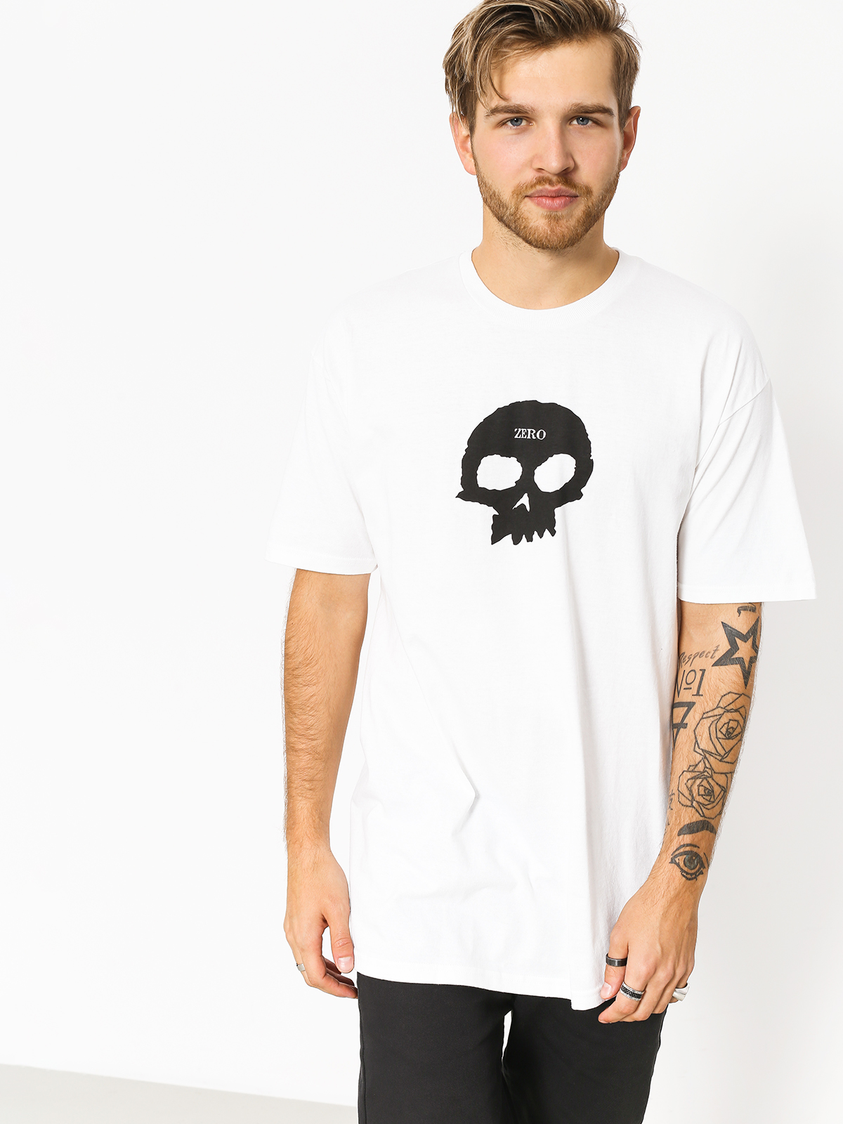 Tricou Zero Single Skull (white)